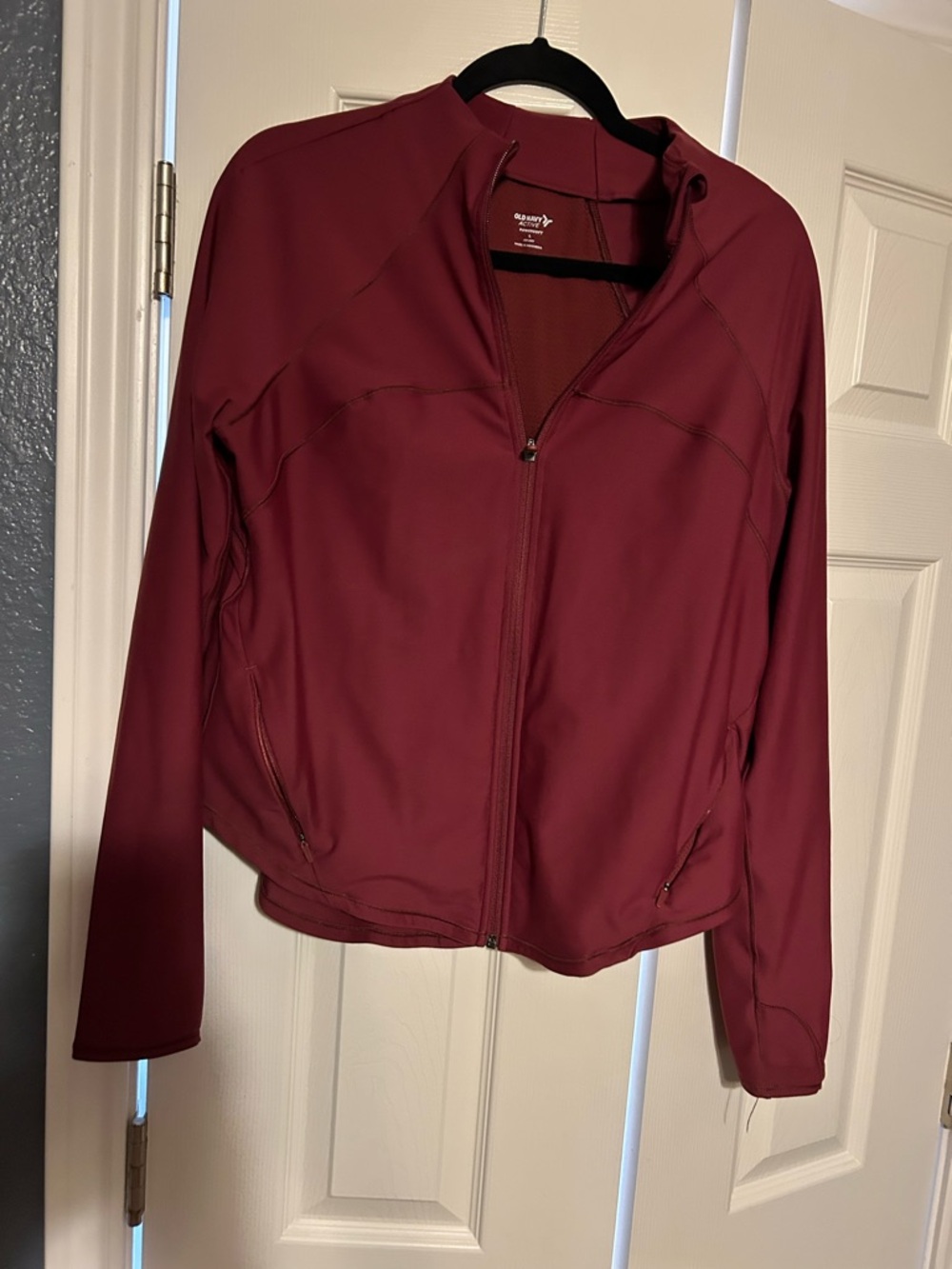 Old Navy Women's Wine Full-Zip Utility Jacket